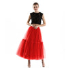 Image of Maxi Long Tulle Skirts for Women Black Gothic Pleated Skirt Casual Party Fairycore Summer Winter Jupe Longue 2022 Falda Mujer Shopping