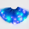 Image of LED Glowing Light  Women Tulle star Skirt Short Tutu Mini Skirt Adult Fancy Ballet Dancewear Party Costume Ball Gown Mini skirt Shopping