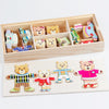 Image of QWZ Little Bear Change Clothes Children's Early Education Wooden Jigsaw Puzzle Dressing Game Baby Puzzle Toys For Children Gift Shopping