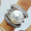 Image of GODKI 2020 Trendy Twist Pearl Statement Rings for Women Cubic Zircon Finger Rings Beads Charm Ring Bohemian Beach Jewelry 2019 Shopping