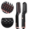 Image of Professional Electric Hair Straightening Brush Rotating Hot Comb For Man's Beard Straightener Ionic  Smoothing Styling Brushes Shopping