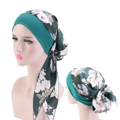 2020 fashion printed flowers women inner hijabs cap muslim head scarf turban bonnet ready to wear ladies wrap under hijab caps Shopping