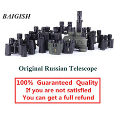 ALL Metal HD Binoculars Military Binocular Lll Night Vision Telescope Wide-Angle Pocket Min Russian zoom Monocular Baigish 20X50