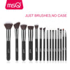 Image of MSQ Professional 15pcs Makeup Brushes Set Powder Foundation Eyeshadow Make Up Brush Kit Cosmetics Synthetic Hair PU Leather Case Shopping