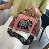 Image of Vintage Embroidery Elephant Bag Bags Wide Butterfly Strap PU Leather Women Shoulder Crossbody Bag Tote Women's Handbags Purses Shopping