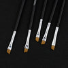 Image of Happy Makeup 5Pcs Black Eyebrow Inclined Flat Angled Brush Eyeliner Eyeshadow Eye Brow Makeup Tool Professional Women Cosmetic Shopping