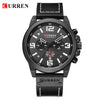 Image of CURREN Mens Watches Top Luxury Brand Waterproof Sport Wrist Watch Chronograph Quartz Military Genuine Leather Relogio Masculino Shopping