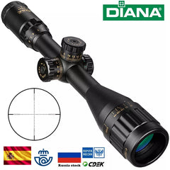 DIANA 4-16x44 Tactical Riflescope Optic Sight Green Red Illuminated Hunting Scopes Rifle Scope Sniper Airsoft Air Gun S Shopping