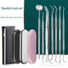 Image of 6Pcs Stainless Dental Tool Set Dentist Tooth Clean Hygiene Picks Mirror Kit Oral Health Tooth Cleaning Inspection Tartar Cleaner Shopping