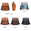 Image of JEEP BULUO Man Leather Bag Shoulder Crossbody Bags For Men Cow Split Leather Male iPad Business Messenger Bag Drop Shipping Shopping