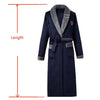 Image of Men Casual Kimono Bathrobe Autumn Winter Flannel Long Robe Thick Warm Sleepwear Plus Size 3XL Nightgown Male Loose Home Wear Shopping