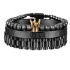 Image of Luxury Crown Roman Numeral Bracelet 12mm Watch Band Stainless Steel Dudes Rollie Hip Hop Macrame Bracelet Wristbands Men Jewelry Shopping