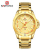 Image of NAVIFORCE Fashion Luxury Gold Watch Men 2022 New Military Sport Quartz Wristwatch Casual Clock Stainless Steel Wateproof Watches Shopping