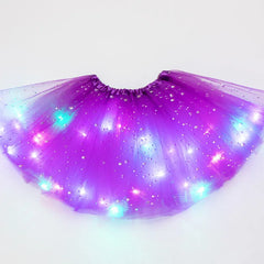 LED Glowing Light Kids Girls Princess Tutu skirts Children Cloth Wedding Party Dancing miniskirt Costume cosplay led clothing Shopping