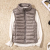 Image of New Women Sleeveless Women's Ultra Light Down Vests Slim Jacket Girl Gilet Lightweight Windproof Warm Waistcoat Portable Shopping