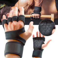 1 Pairs Weightlifting Training Gloves for Men Women Fitness Sports Body Building Gymnastics Gym Hand Wrist Palm Protector Gloves Shopping