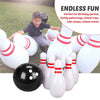 Image of Giant Inflatable Bowling Set For Kids Adults Outdoor Sports Toys Family Lawn Yard Games Parent Child Interactive Game Shopping