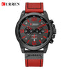 Image of CURREN Mens Watches Top Luxury Brand Waterproof Sport Wrist Watch Chronograph Quartz Military Genuine Leather Relogio Masculino Shopping