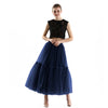 Image of Maxi Long Tulle Skirts for Women Black Gothic Pleated Skirt Casual Party Fairycore Summer Winter Jupe Longue 2022 Falda Mujer Shopping