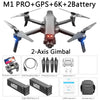 Image of 2021 M1 Pro 2 drone 4k HD mechanical 2-Axis gimbal camera gps system supports TF card rc drones gift toys distance 1.6km Shopping