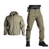 Image of Outdoor Tactical Jacket Men Pants Military Clothing Fleece Camo Waterproof Jacket Airsoft Camping Combat Uniform Hunting Suits Shopping