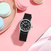 Image of Easy to Read Kids Watch Slip-Thru Fabric Strap Japan Movement Silver Tone Case 28MM Shopping