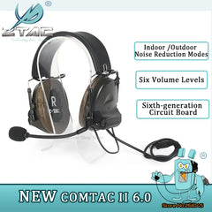 Z TAC Softai Tactical Headphones  Hunting Comta II  Pelto Active Pickup Noise Canceling Airsoft Military Headset Baofeng PTT Shopping