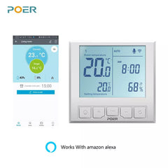 POER WiFi heating Smart Thermostat Temperature Controller for Gas Boiler Electric Underfloor Heating support Alexa 110-220v - Shopping