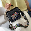 Image of Vintage Embroidery Elephant Bag Bags Wide Butterfly Strap PU Leather Women Shoulder Crossbody Bag Tote Women's Handbags Purses Shopping