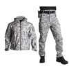 Image of Outdoor Tactical Jacket Men Pants Military Clothing Fleece Camo Waterproof Jacket Airsoft Camping Combat Uniform Hunting Suits Shopping