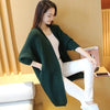 Image of 2023 Long Cardigan Women Sweater Autumn Winter Bat Sleeve Knitted Sweater Femme Jacket Loose Ladies Sweaters Cardigans New Shopping