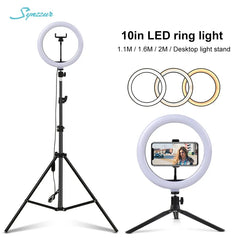 Photo Lights 26cm/10in Circle Ring Light Dimmable Luces LED Selfie USB Plug Lamp For Tiktok Video Studio Light With Tripod Stand Shopping