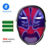 Image of Bluetooth RGB LED Face Transforming Mask Lighting Up Party Programmable For Costumes Cosplay Masquerade Props Christmas Gift Shopping