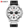 Image of CURREN Mens Watches Top Luxury Brand Waterproof Sport Wrist Watch Chronograph Quartz Military Genuine Leather Relogio Masculino Shopping