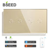 Image of Bseed EU Wifi Touch Switches 4 Gang Light Switch Crystal Led Panel Smart Wall Switches Home Gadgets Alexa APP Control - Shopping