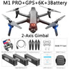 Image of 2021 M1 Pro 2 drone 4k HD mechanical 2-Axis gimbal camera gps system supports TF card rc drones gift toys distance 1.6km Shopping