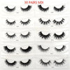 Image of 30/40/100/pairs Visofree Mink Eyelashes with Tray No Box Handmade Natural False Eyelashes Full Strip Lashes Reusable Long lashes Shopping