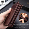 Image of BULLCAPTAIN Men's Genuine Leather Wallet New RFID Locomotive British Leisure Multi Card Bag Large Capacity Waist Leather Wallet Shopping