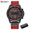 Image of CURREN Mens Watches Top Luxury Brand Waterproof Sport Wrist Watch Chronograph Quartz Military Genuine Leather Relogio Masculino Shopping