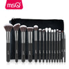 Image of MSQ Professional 15pcs Makeup Brushes Set Powder Foundation Eyeshadow Make Up Brush Kit Cosmetics Synthetic Hair PU Leather Case Shopping