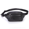 Image of Fashion Men Genuine Leather Fanny Bag for Phone Pouch Male Leather Messenger Bags Brand Fanny Pack Male Travel Waist Bag Men Shopping