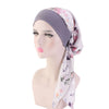 Image of 2020 fashion printed flowers women inner hijabs cap muslim head scarf turban bonnet ready to wear ladies wrap under hijab caps Shopping