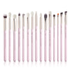 Image of Jessup Makeup Brushes Set 15pcs Make up Brush Tools kit Eye Liner Shader natural-synthetic hair Rose Gold/Black T157 Shopping