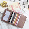 Image of 100% Genuine Cow Leather Slim Cardholder Smart Wallet Ladies Simple Cowhide Credit Card Holders Ultra Thin Wallet Women's Purse Shopping