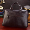 Image of Business Laptop Bag Men Genuine Leather Handbags Male Leather Travel Briefcases Men High Quality Cowhide Leather Messenger Bags Shopping