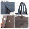 Image of CEZIRA Fashion Individual Design Shoulder Bag For Women Vegan Leather Tote Two Colors Reversible Ladies PU Hobo Coin Purse Femal Shopping