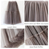 Image of Maxi Long Tulle Skirts for Women Black Gothic Pleated Skirt Casual Party Fairycore Summer Winter Jupe Longue 2022 Falda Mujer Shopping