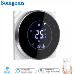 Smart WiFi Touch Thermostat Temperature Wireless Controller For Water/Electric Floor Heating Water/Gas Boiler Works Google Home - Shopping