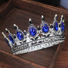 Image of Vintage Crystal Tiaras and Crowns Queen King Pageant Baroque Diadem Women Men Headpiece Wedding Bride Hair Jewelry Accessories Shopping