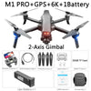 Image of 2021 M1 Pro 2 drone 4k HD mechanical 2-Axis gimbal camera gps system supports TF card rc drones gift toys distance 1.6km Shopping